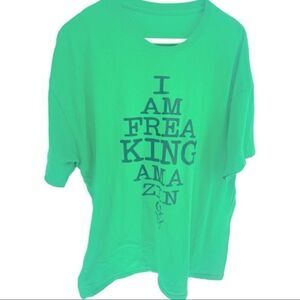 I Am Freaking Amazing Men’s Green T Shirt Large